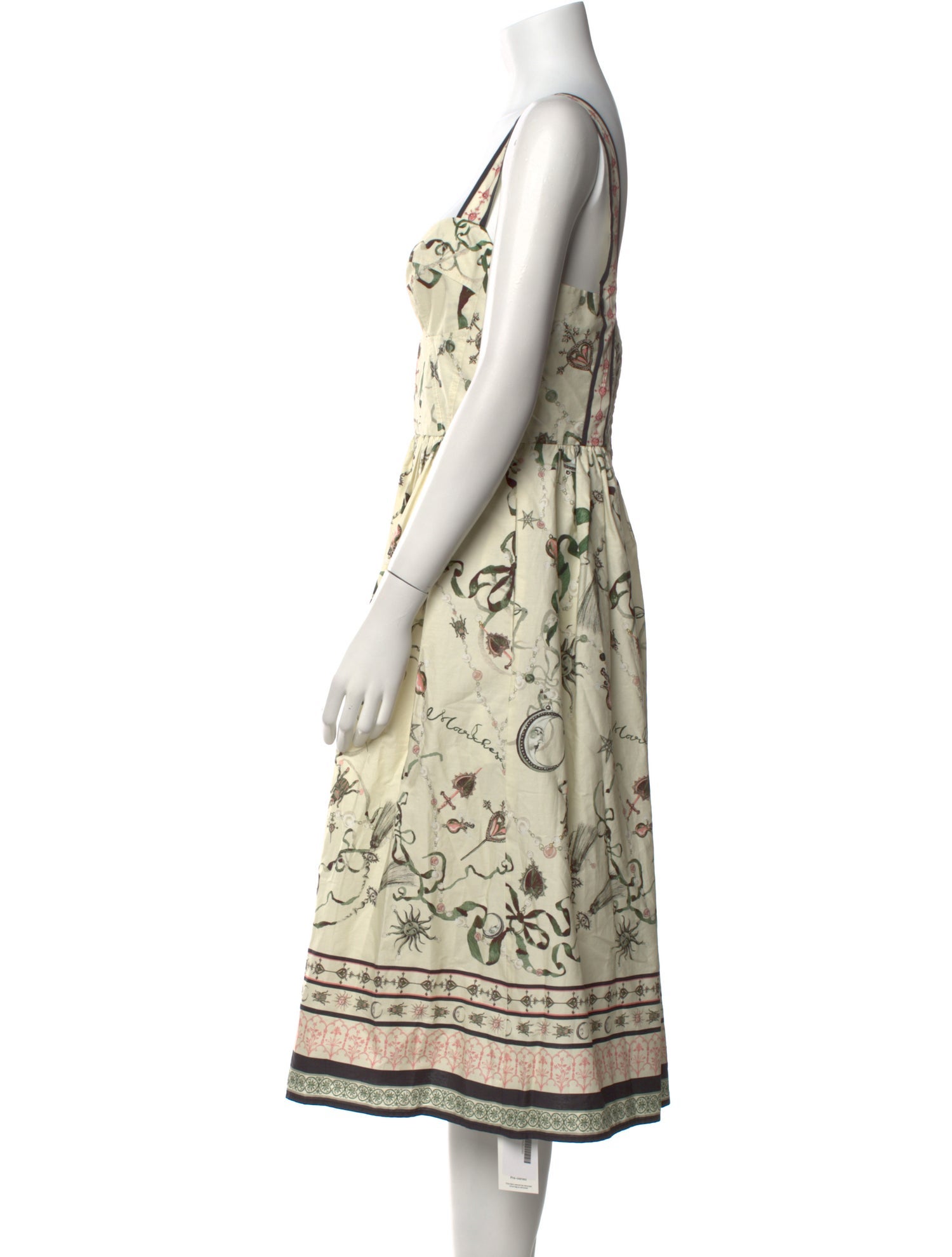 Marchesa Rosa Printed Midi Length Dress w/ Tags