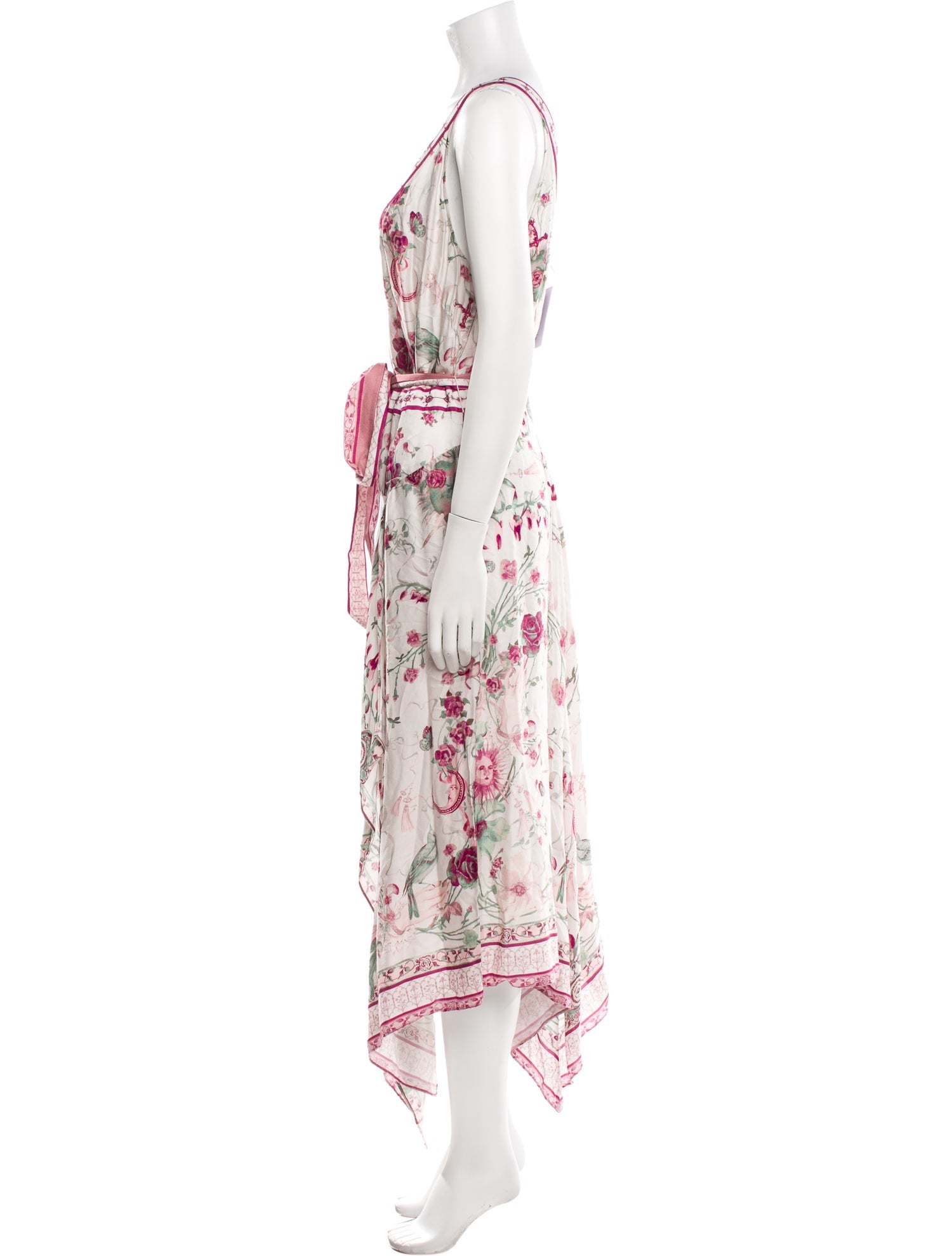 Marchesa Rosa Floral Print Long Dress w/ Tags