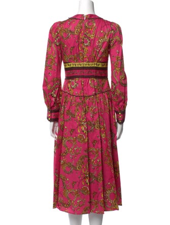 Marchesa Rosa Printed Midi Length Dress w/ Tags