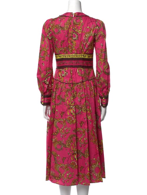 Marchesa Rosa Printed Midi Length Dress w/ Tags