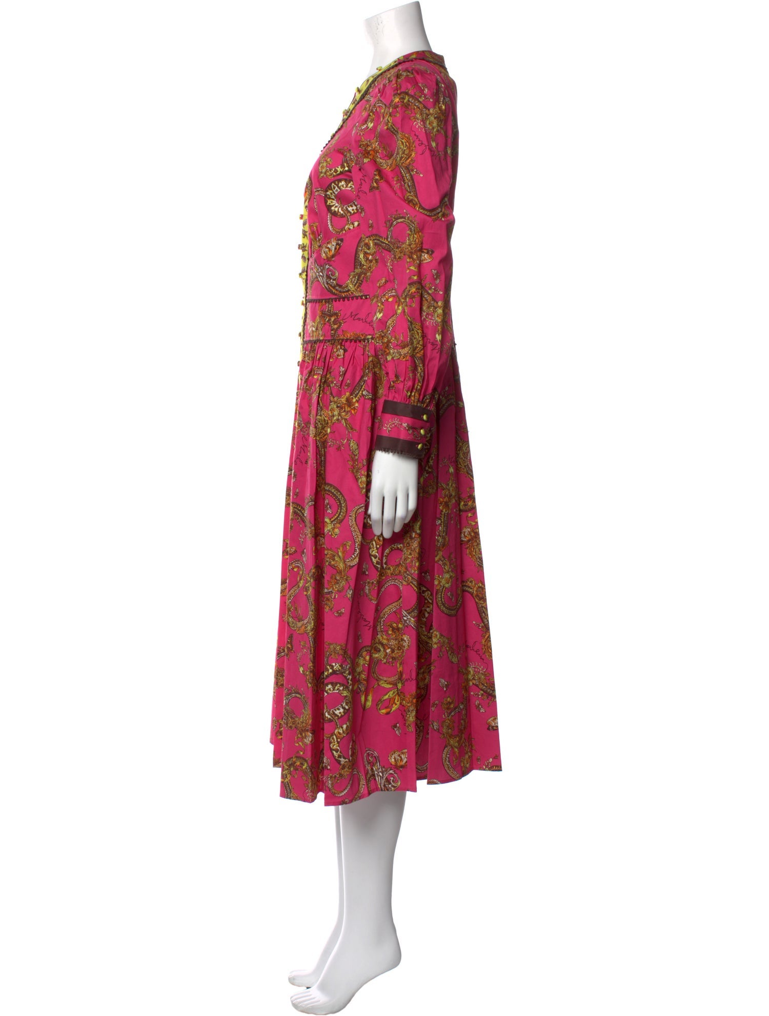 Marchesa Rosa Printed Midi Length Dress w/ Tags