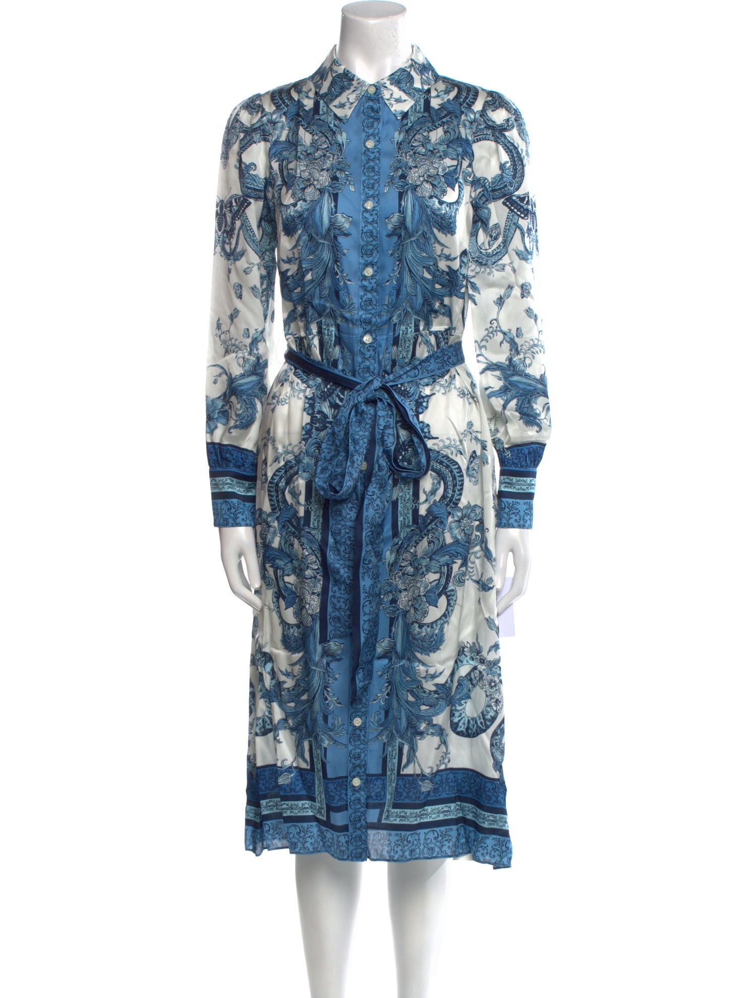 Marchesa Rosa Printed Midi Length Dress w/ Tags