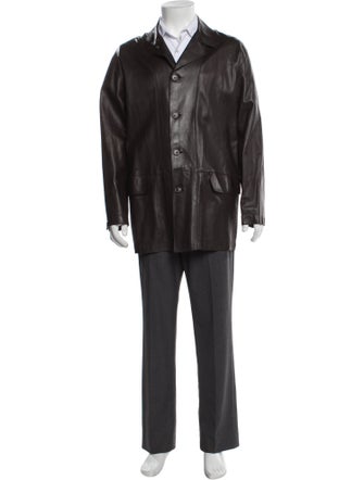 Marco Pierguidi Leather Trench Coat