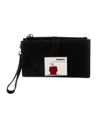 Marc Jacobs x Peanuts Leather Graphic Print Wristlet