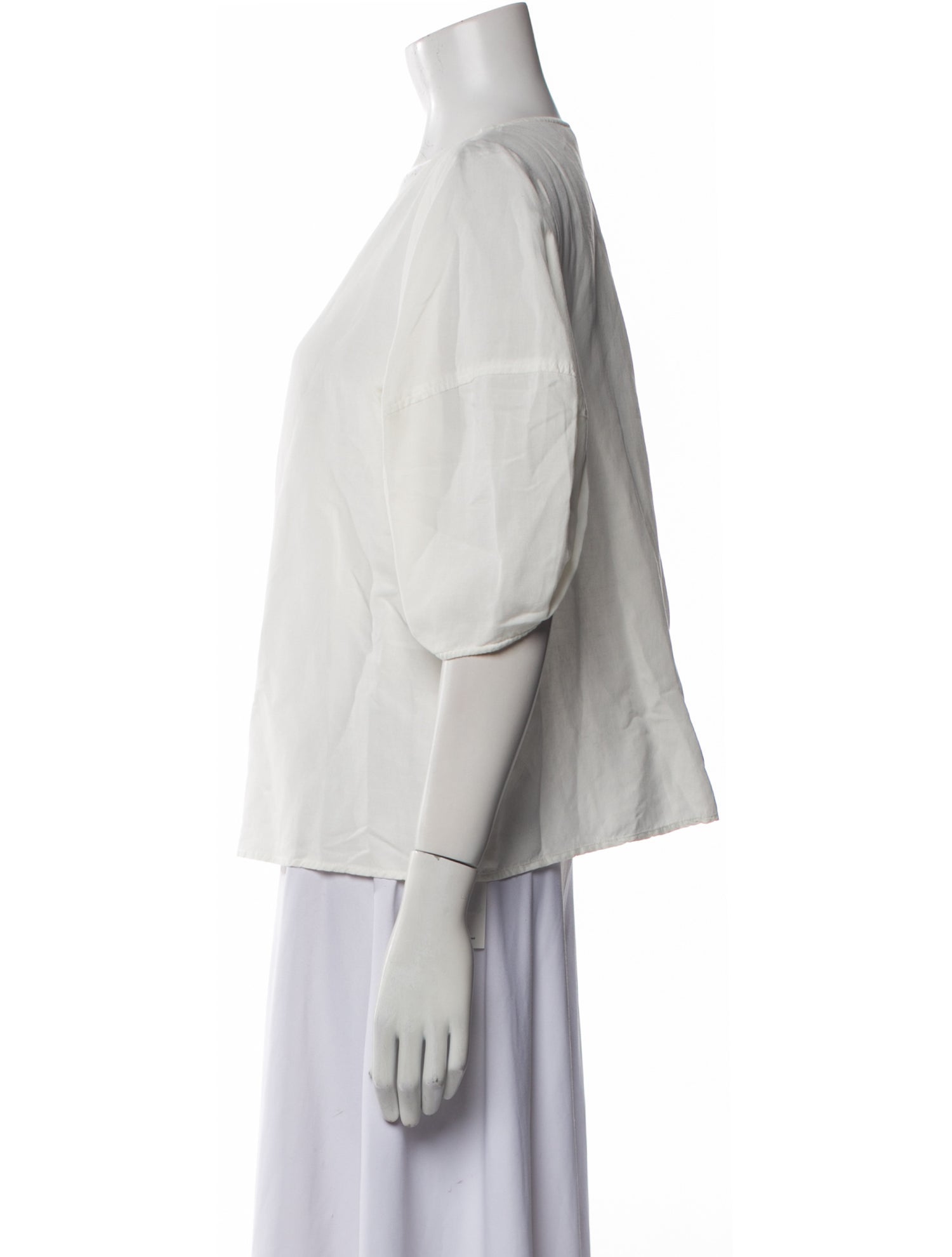 Mijeong Park Linen Bateau Neckline Blouse