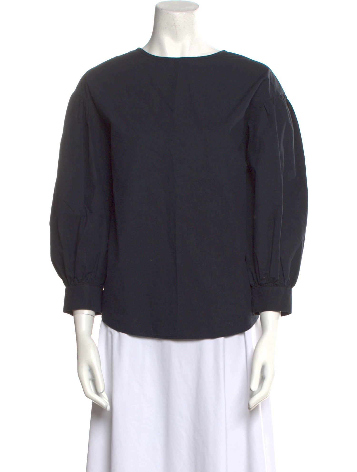 Mijeong Park Bateau Neckline Three-Quarter Sleeve Blouse