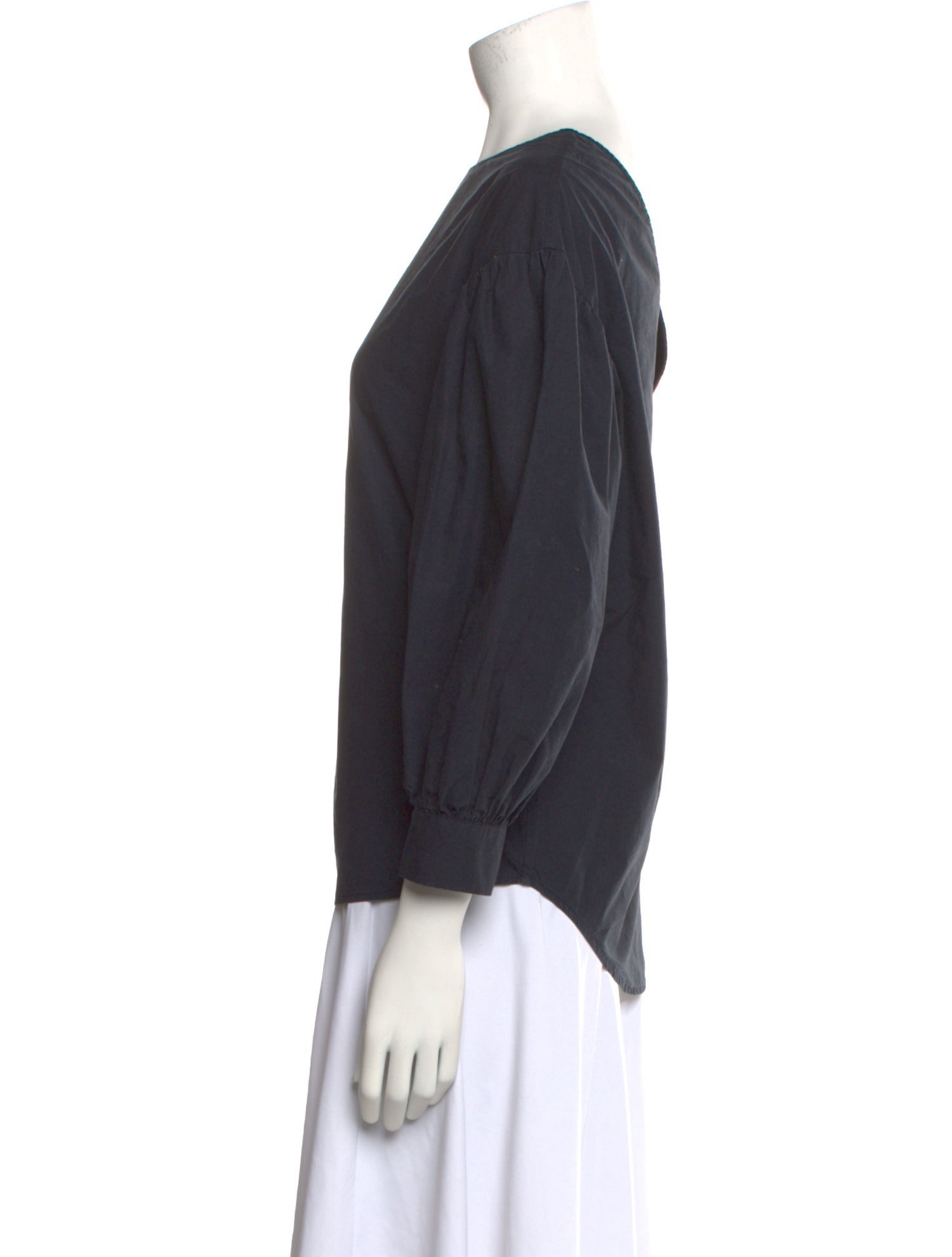 Mijeong Park Bateau Neckline Three-Quarter Sleeve Blouse