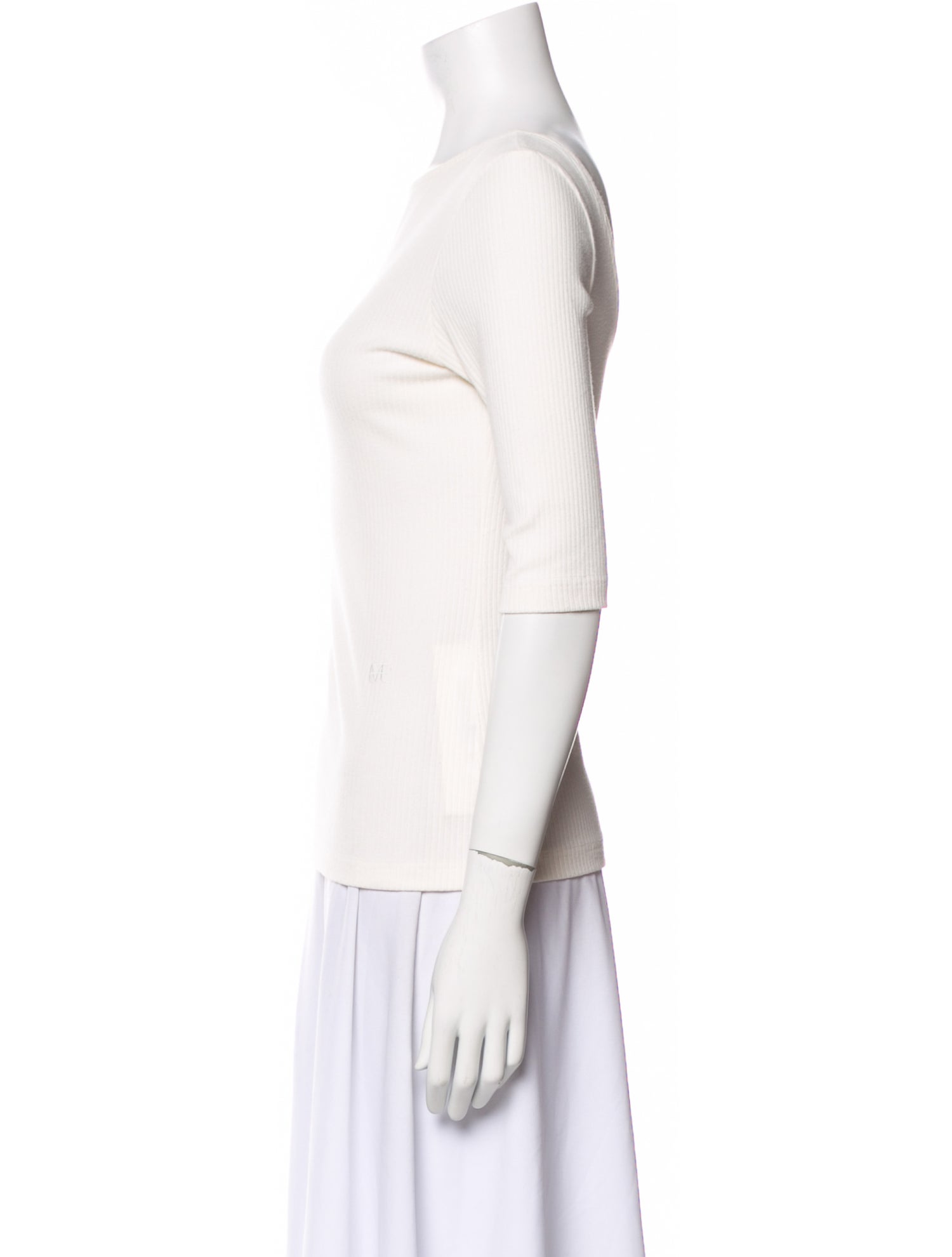 Mijeong Park Bateau Neckline Three-Quarter Sleeve Top