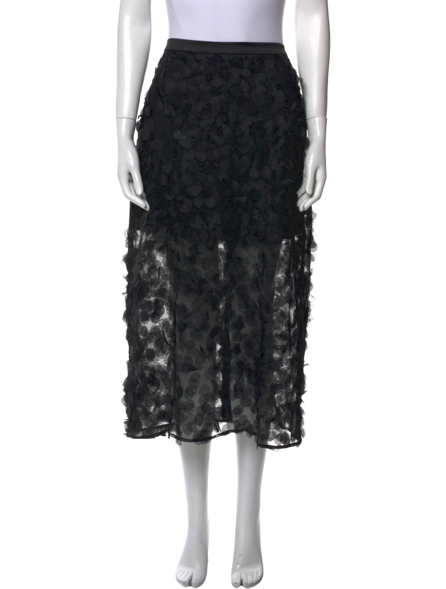 Mijeong Park Lace Pattern Midi Length Skirt