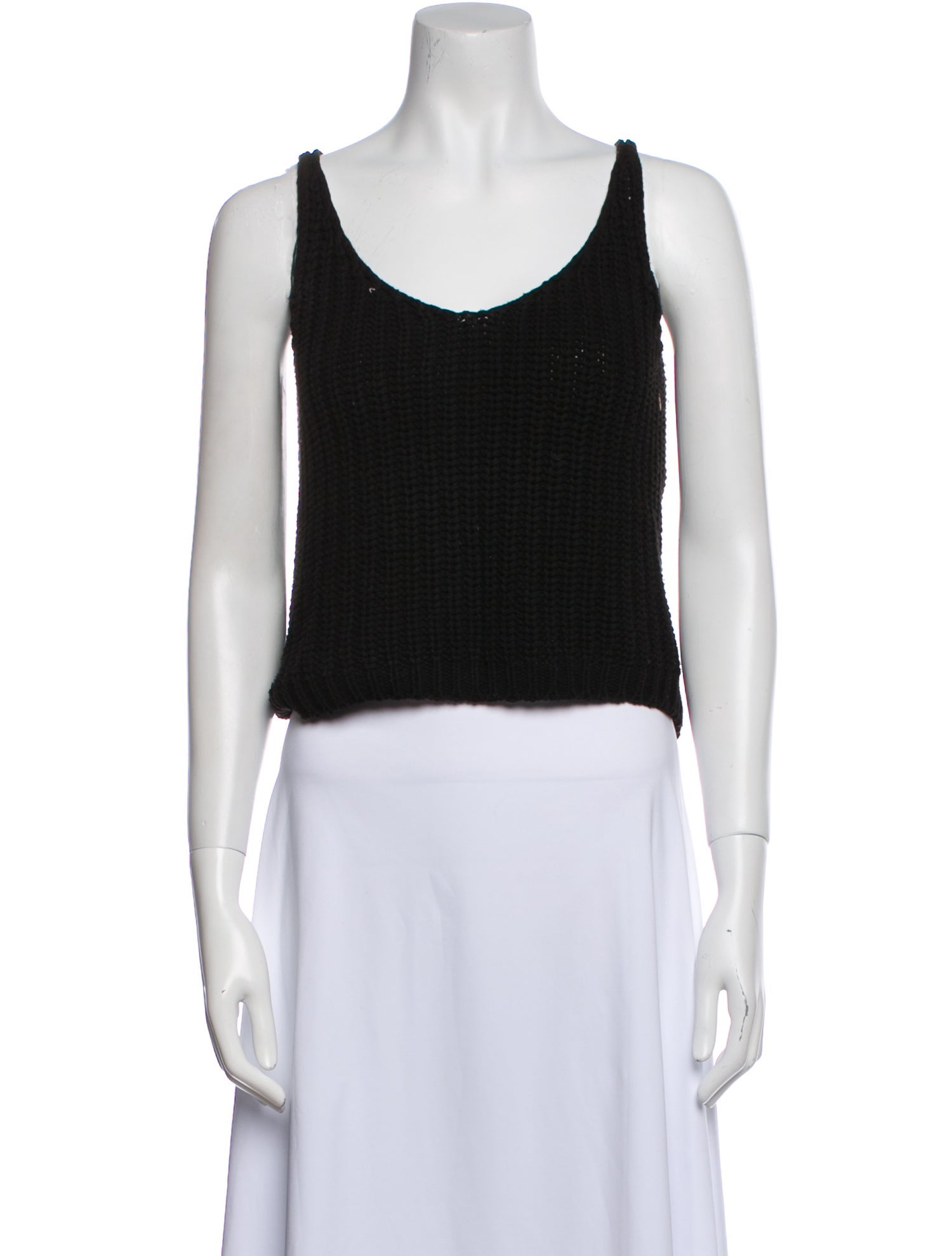 Mijeong Park Scoop Neck Sleeveless Crop Top