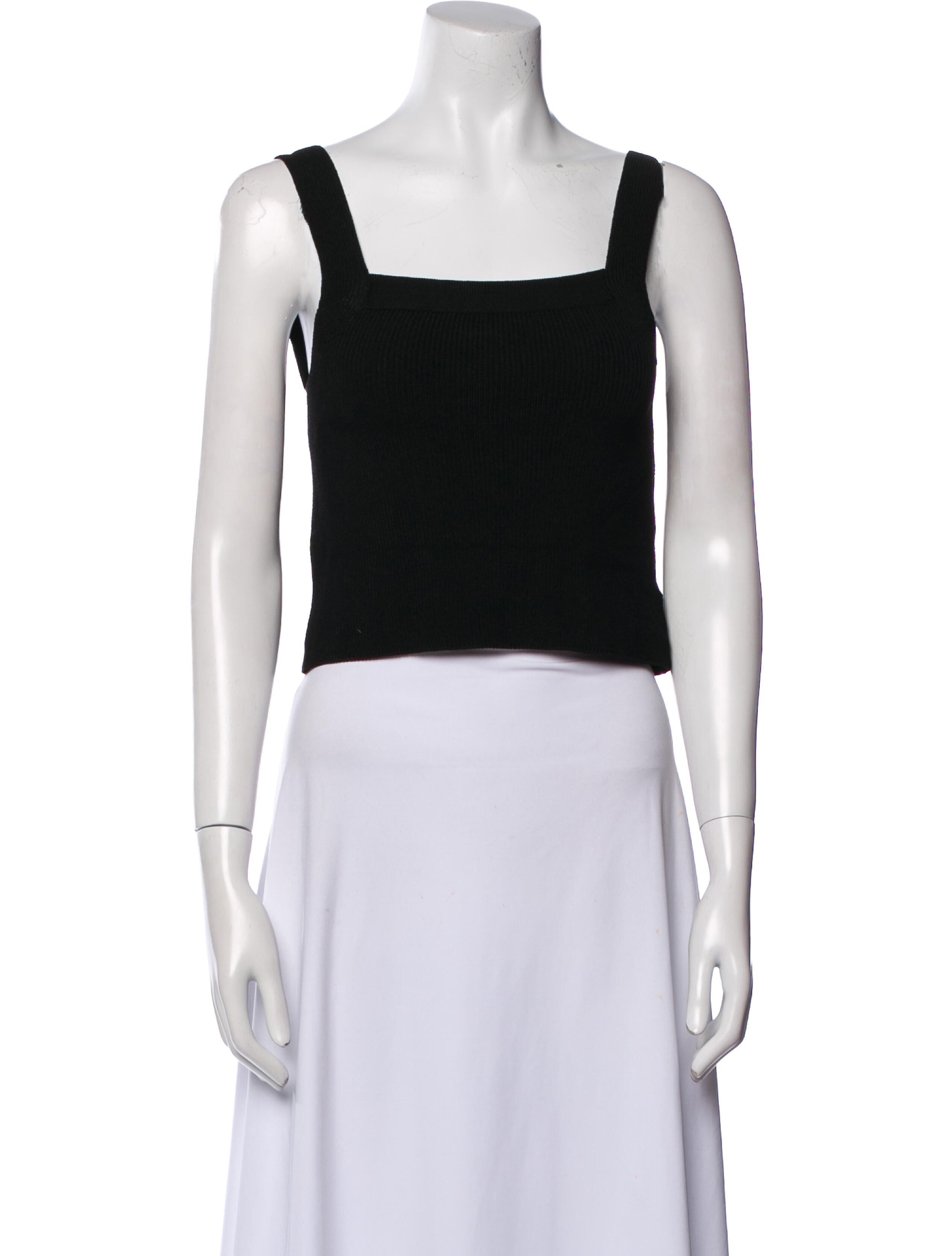 Mijeong Park Square Neckline Sleeveless Crop Top