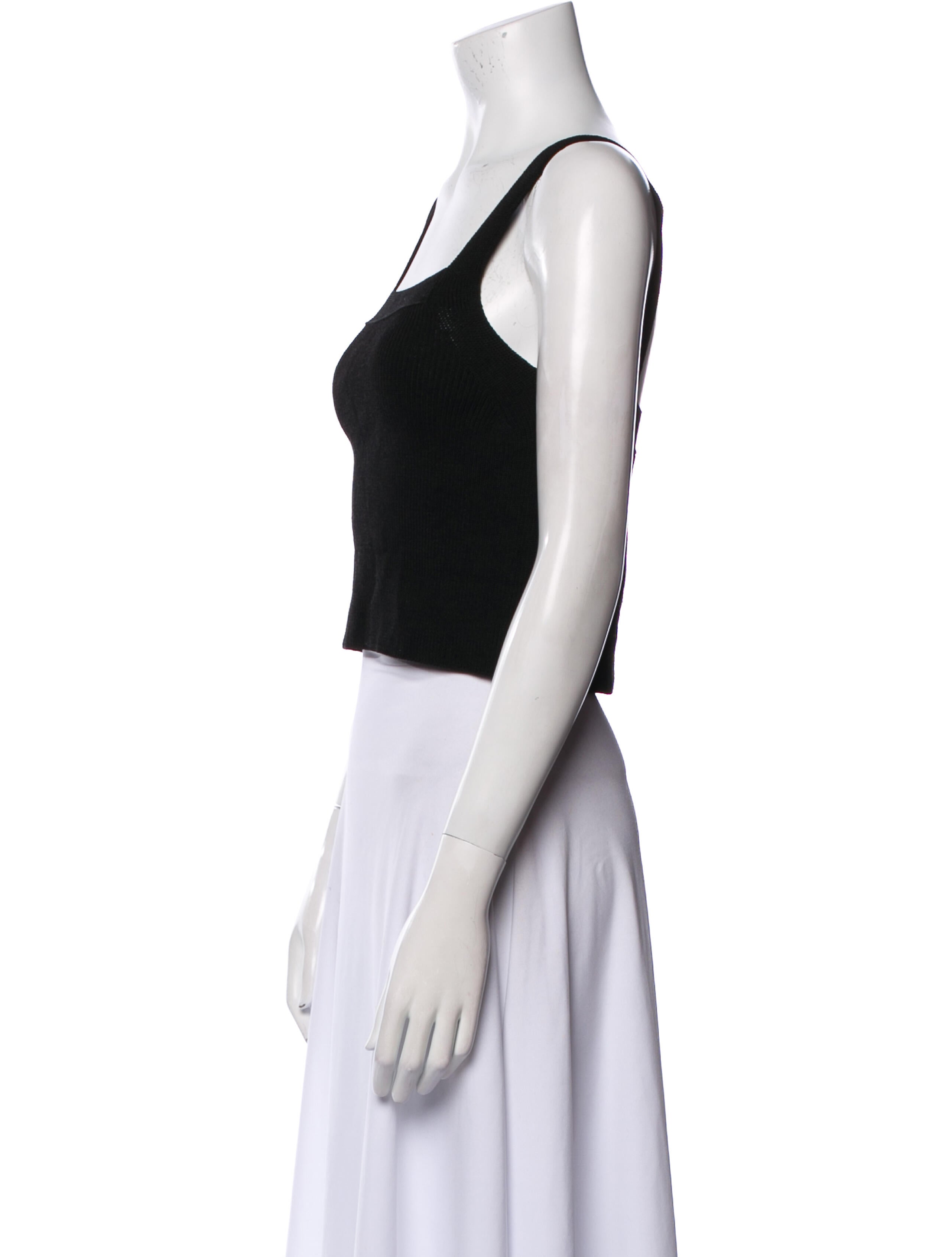 Mijeong Park Square Neckline Sleeveless Crop Top