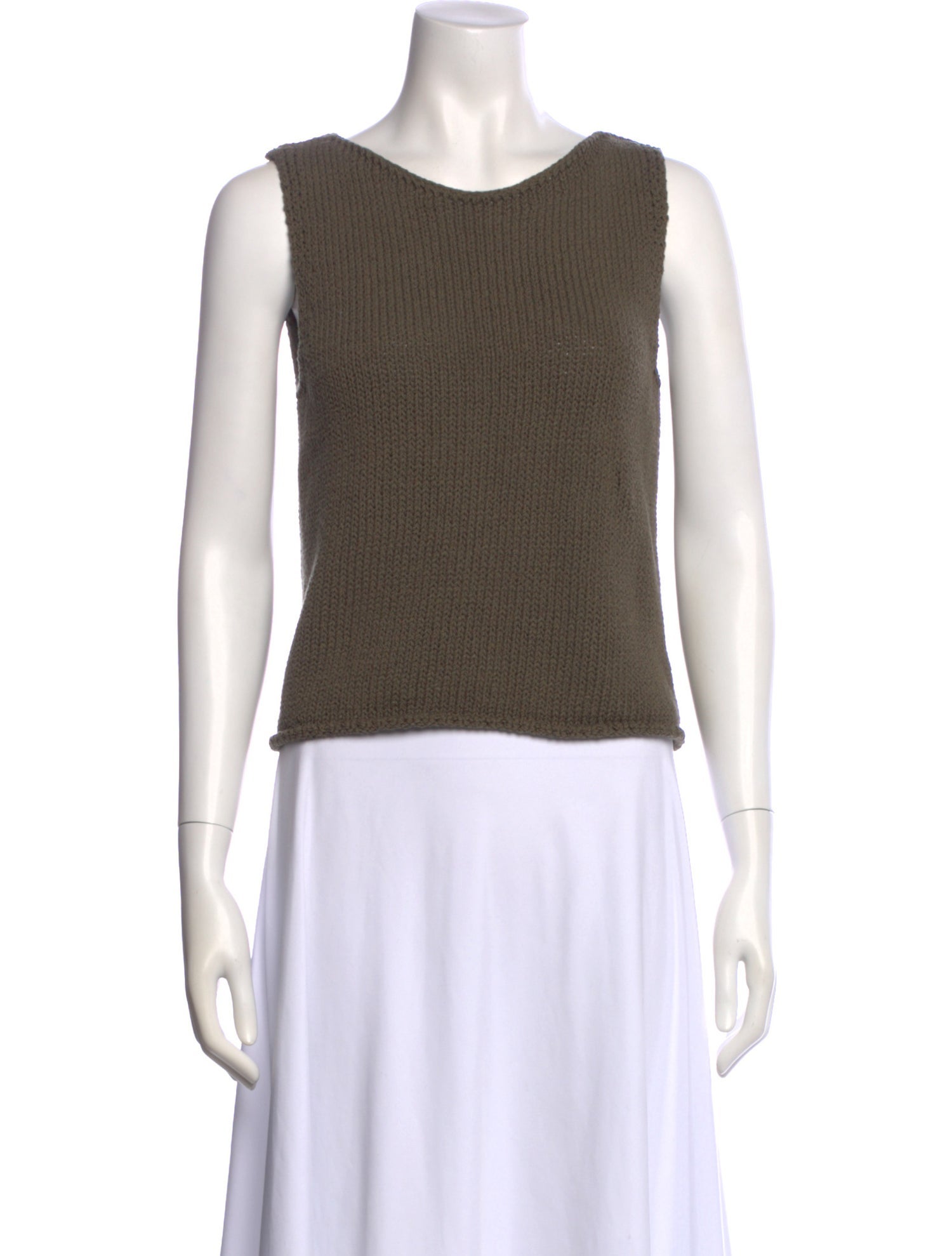 Mijeong Park Bateau Neckline Sleeveless Top
