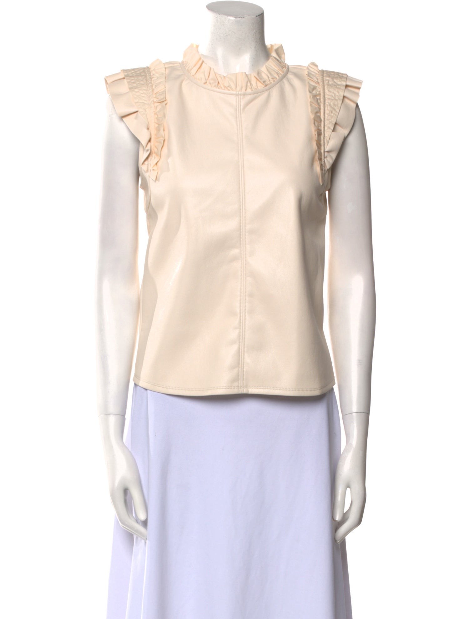 MÉLISSA NEPTON Mock Neck Sleeveless Blouse