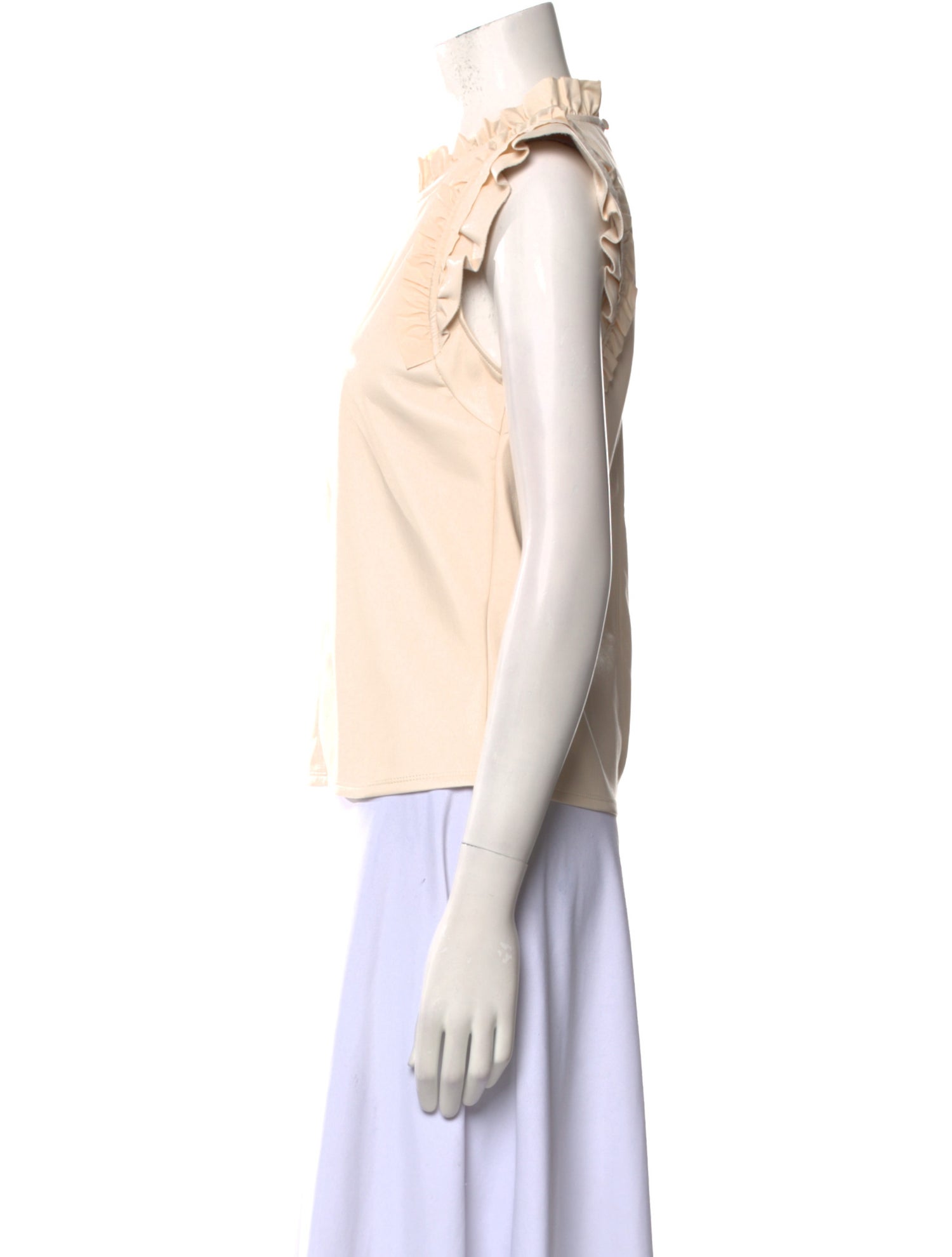 MÉLISSA NEPTON Mock Neck Sleeveless Blouse