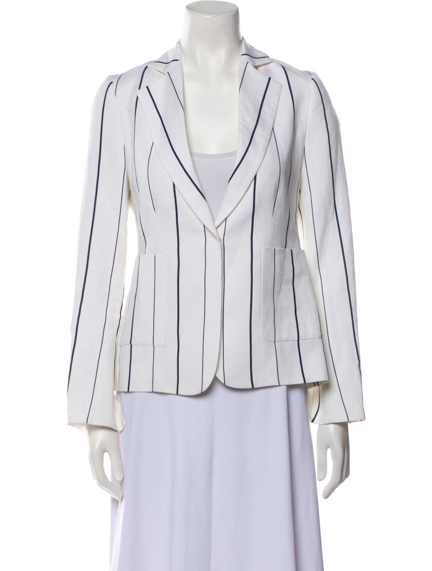 MÉLISSA NEPTON Linen Striped Blazer