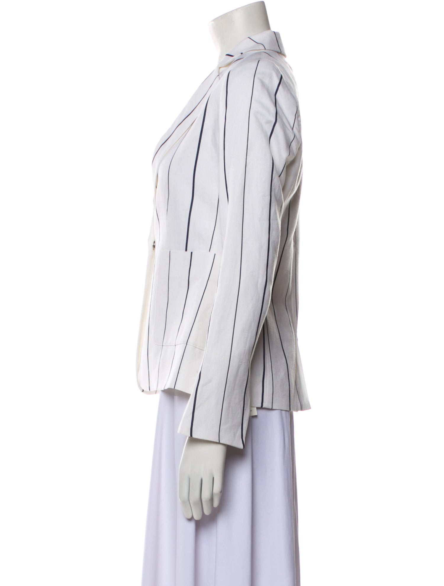 MÉLISSA NEPTON Linen Striped Blazer