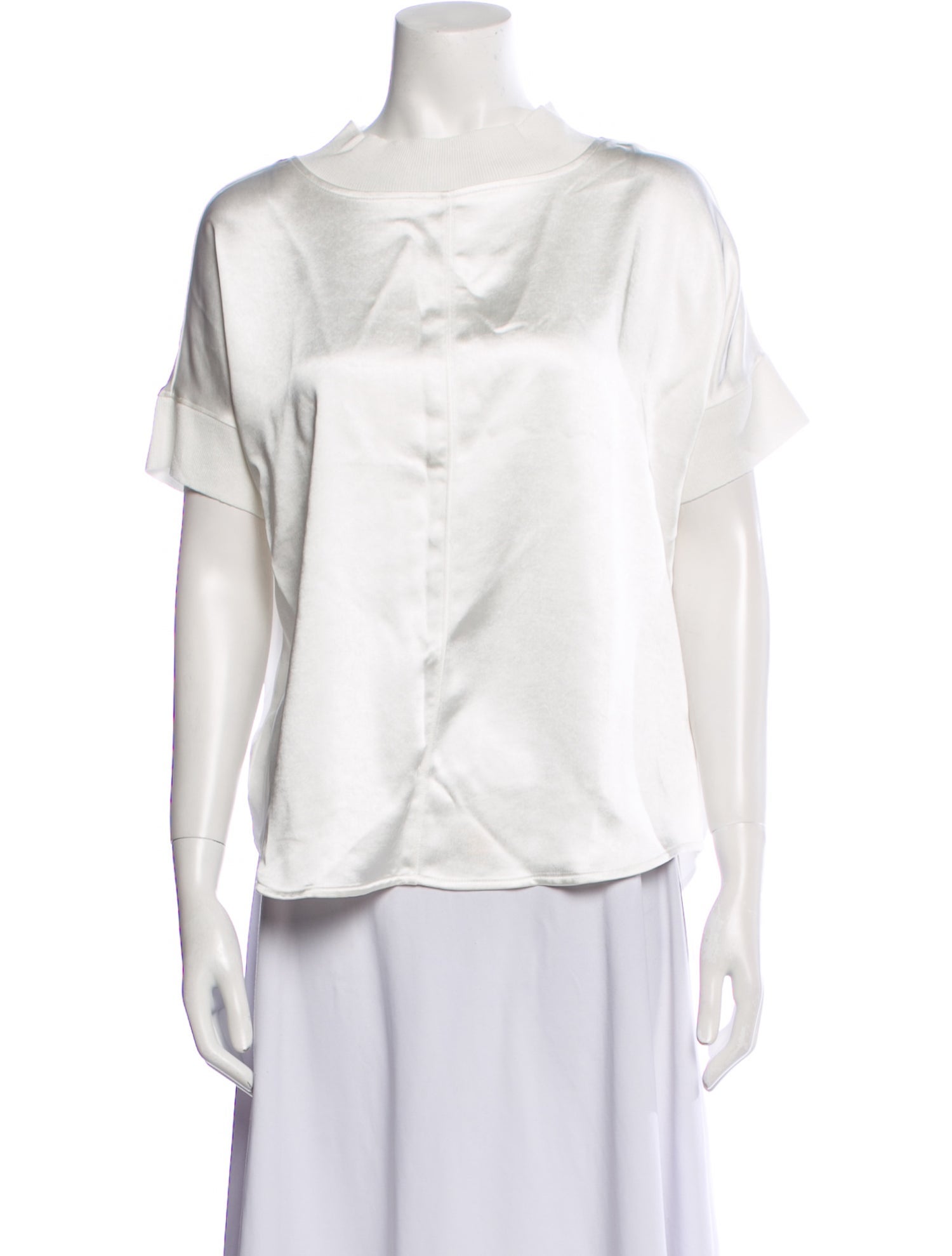 MÉLISSA NEPTON Silk Crew Neck T-Shirt