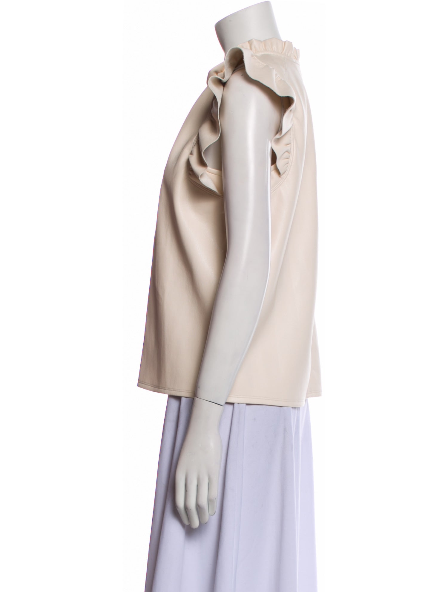 MÉLISSA NEPTON V-Neck Short Sleeve Blouse