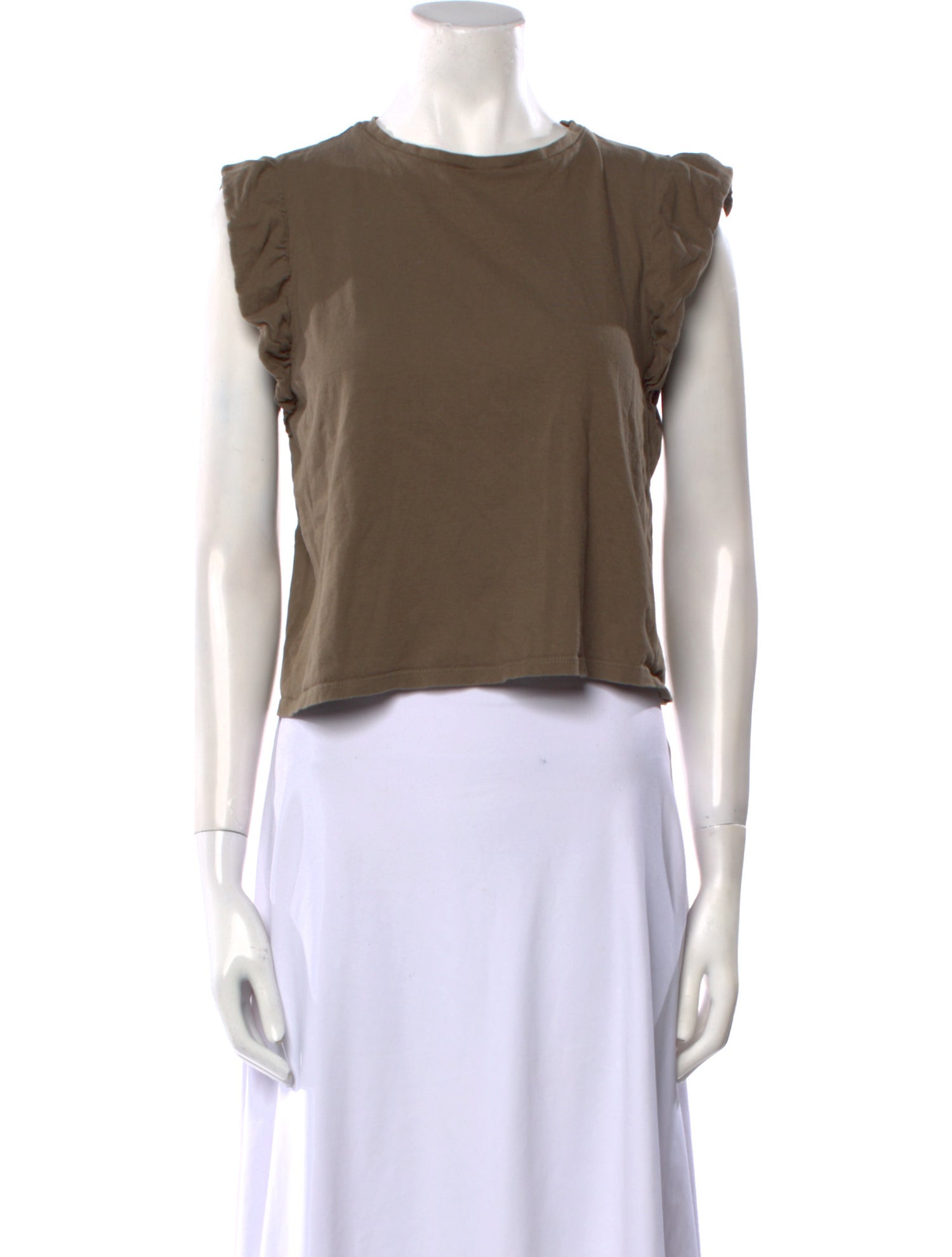 MÉLISSA NEPTON Bateau Neckline Short Sleeve Crop Top