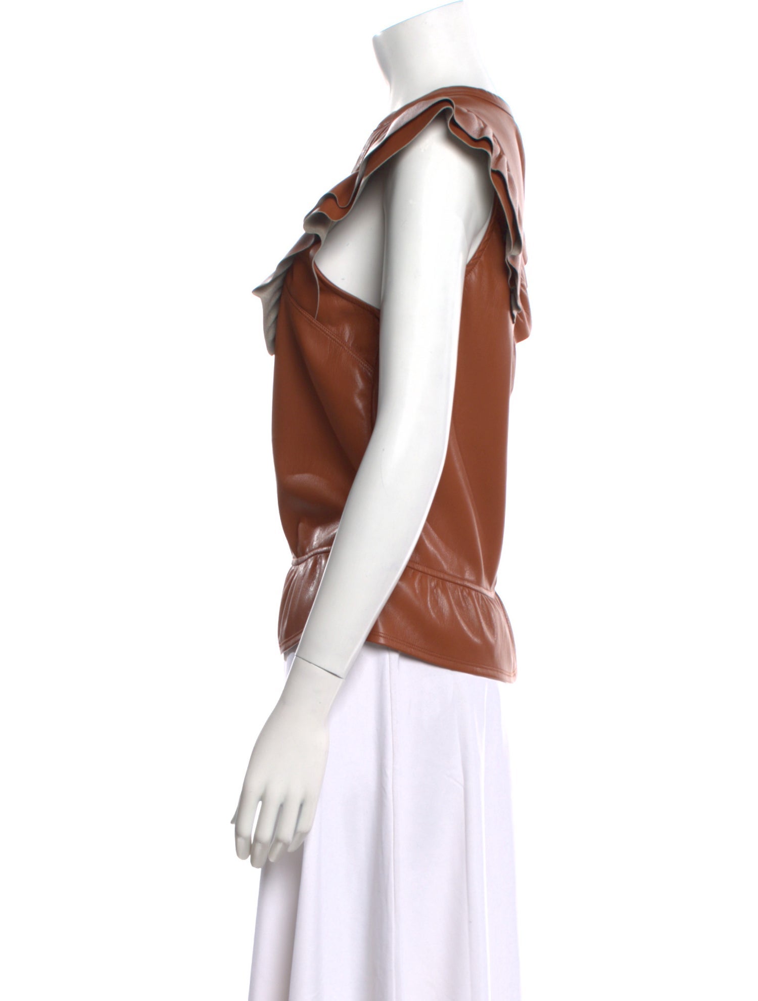 MÉLISSA NEPTON V-Neck Short Sleeve Blouse