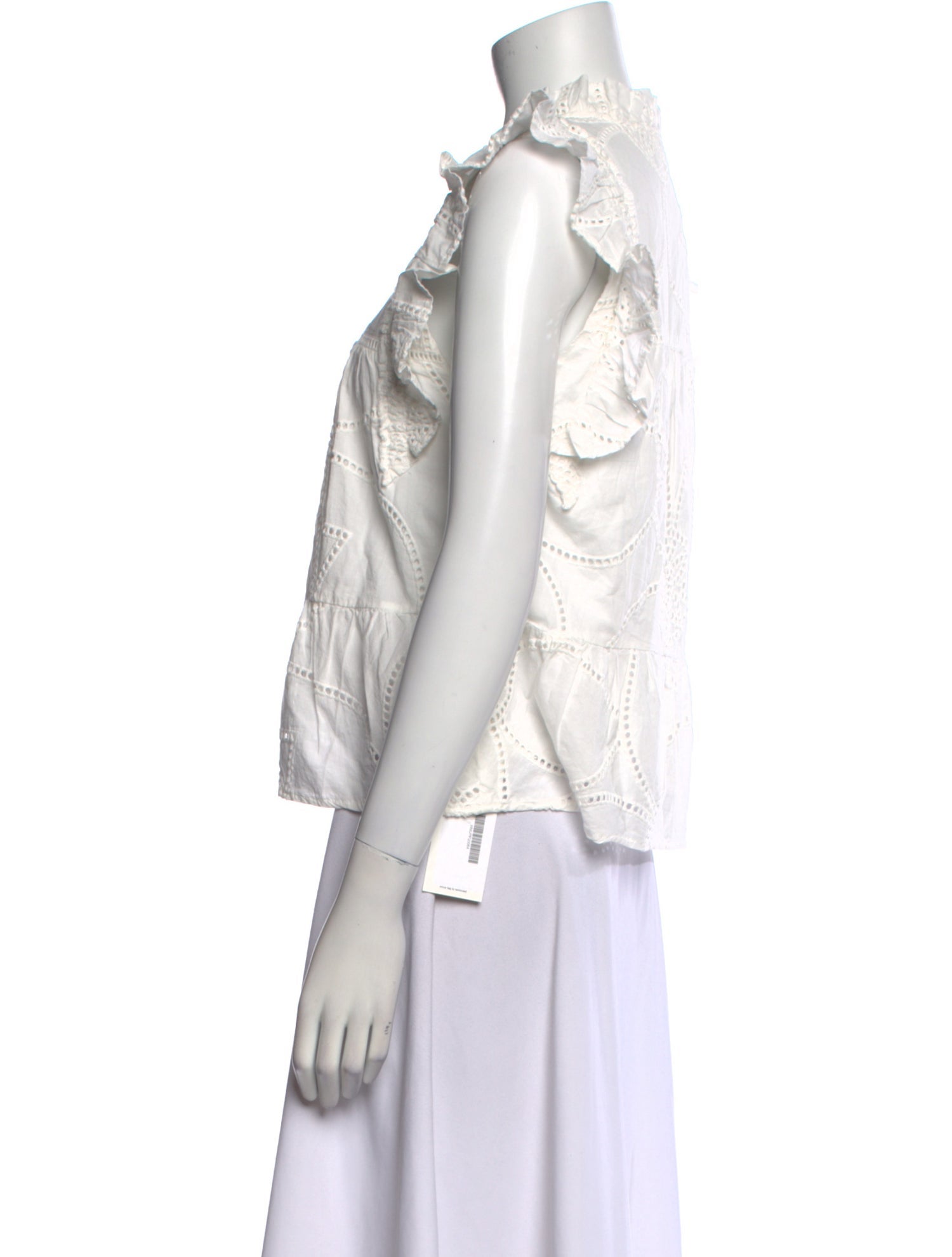 MÉLISSA NEPTON Mock Neck Sleeveless Blouse