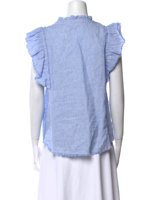 MÉLISSA NEPTON Linen Striped Button-Up Top