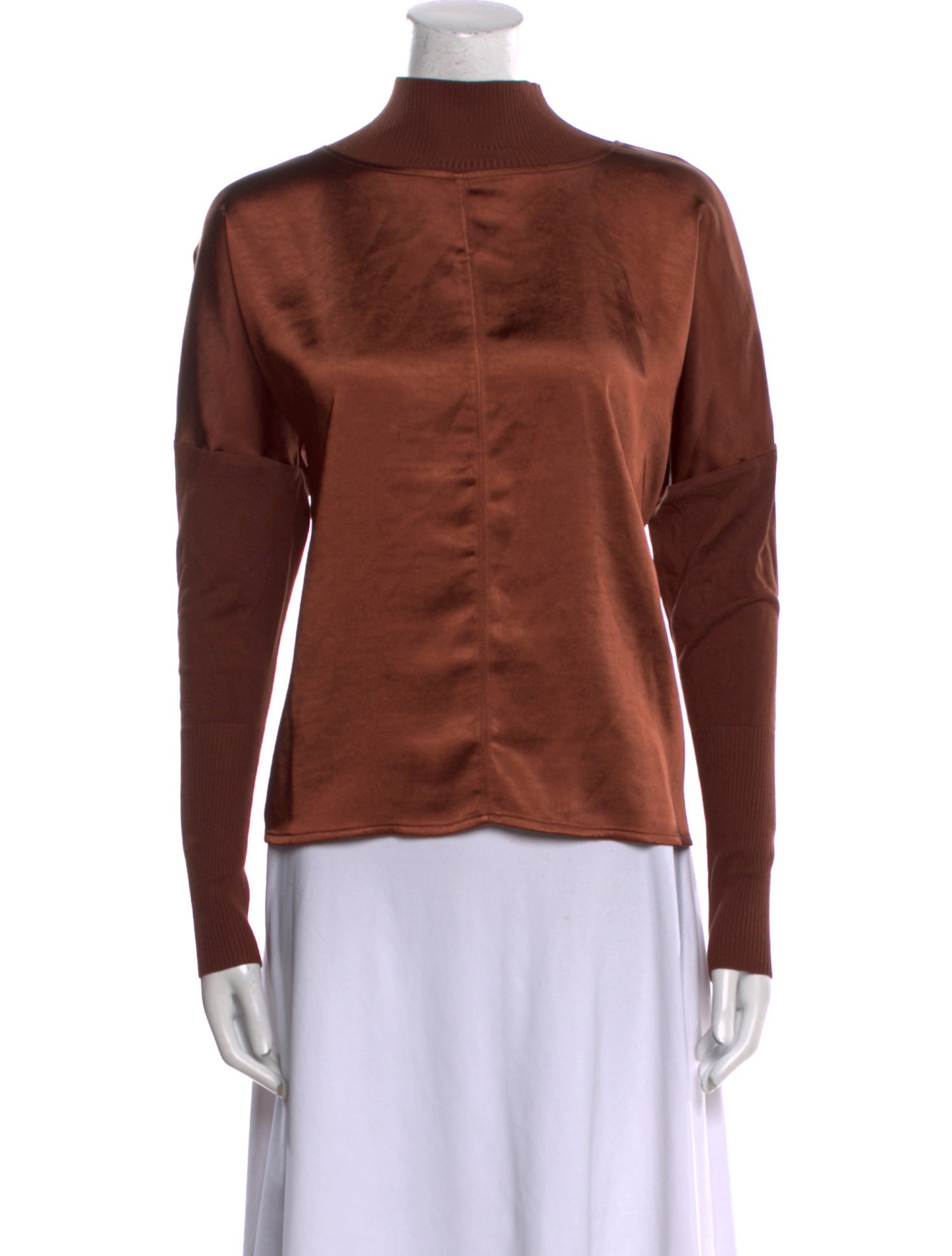 MÉLISSA NEPTON Mock Neck Long Sleeve Top