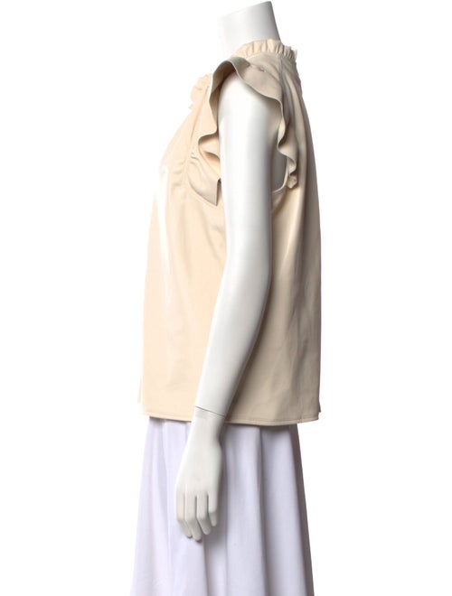 MÉLISSA NEPTON V-Neck Short Sleeve Blouse