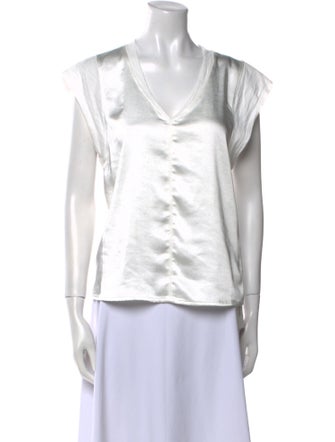 MÉLISSA NEPTON V-Neck Short Sleeve Top