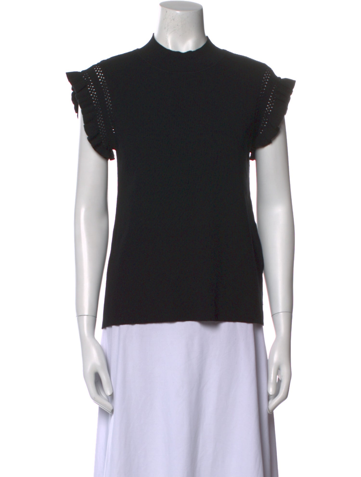MÉLISSA NEPTON Mock Neck Short Sleeve T-Shirt w/ Tags