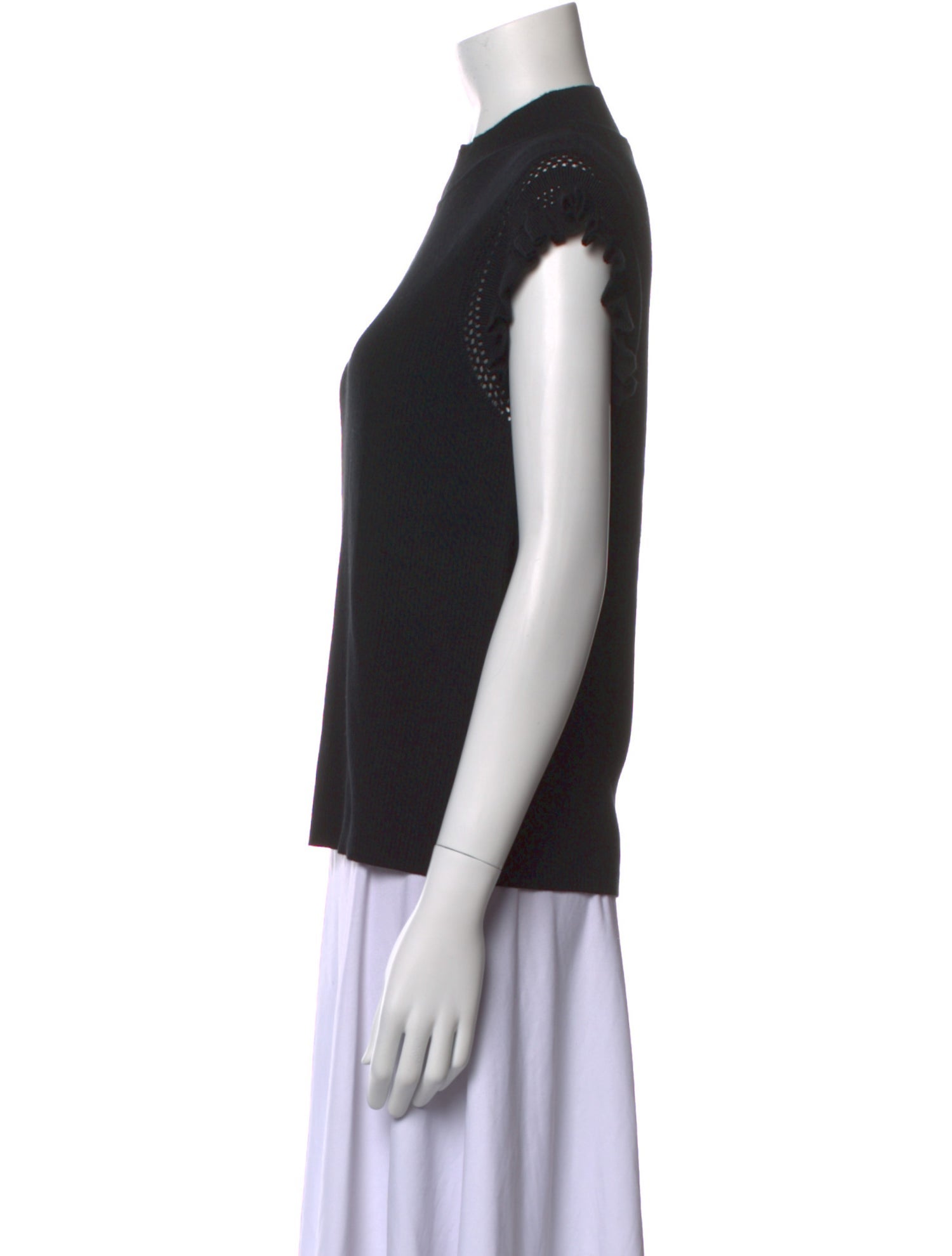 MÉLISSA NEPTON Mock Neck Short Sleeve T-Shirt w/ Tags