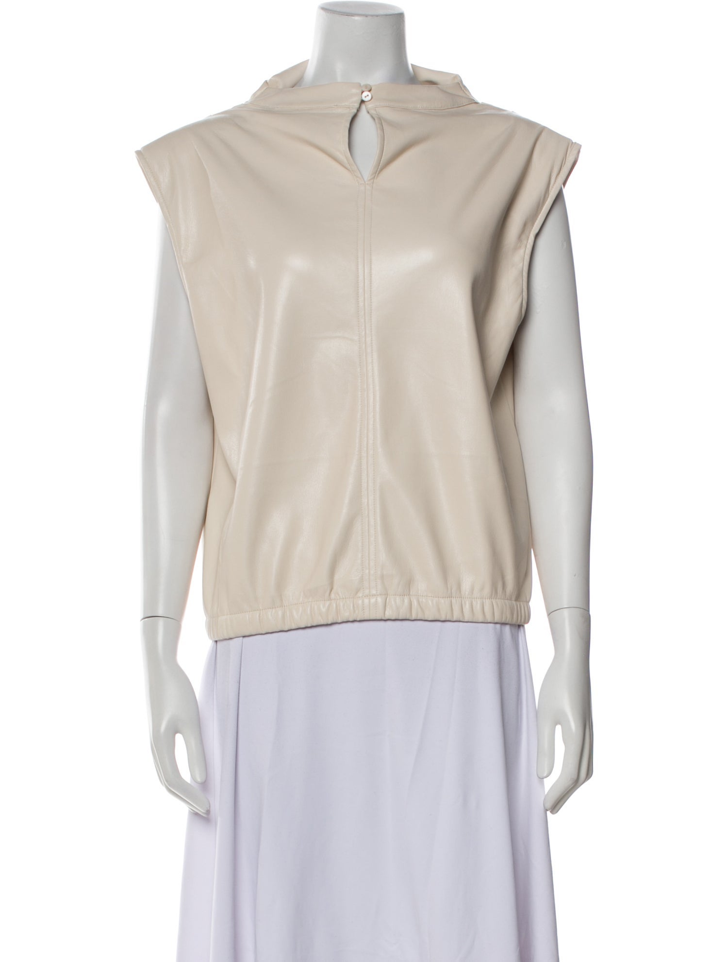 MÉLISSA NEPTON Mock Neck Sleeveless Sweatshirt