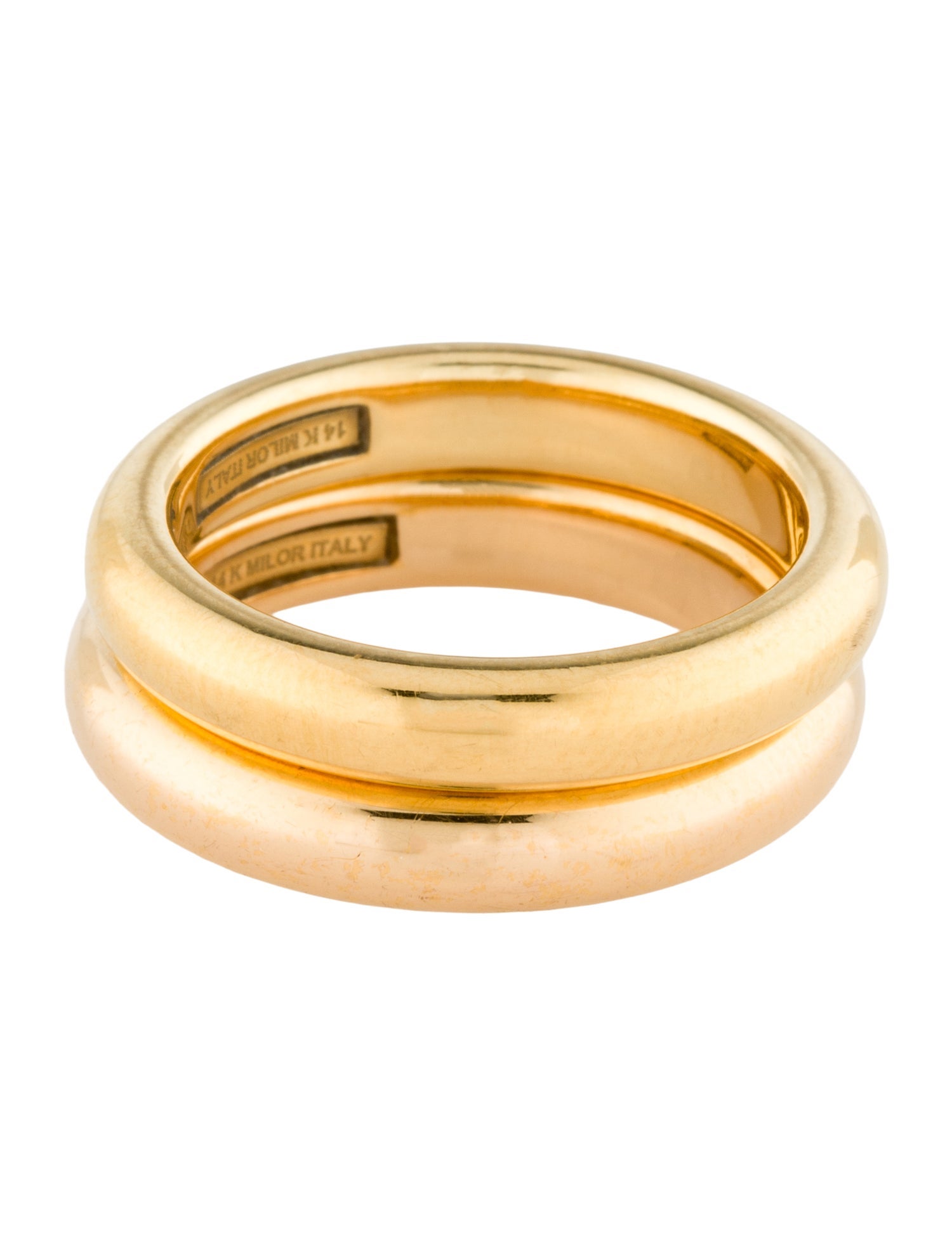 Milor 14K Hollow Stacking Bands