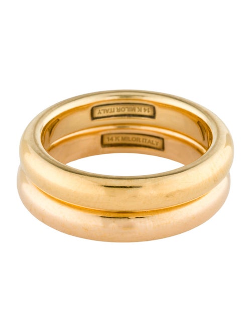 Milor 14K Hollow Stacking Bands