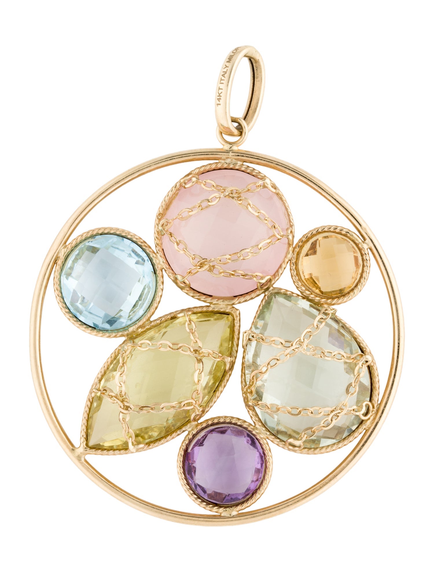 Milor 14K Multistone Pendant