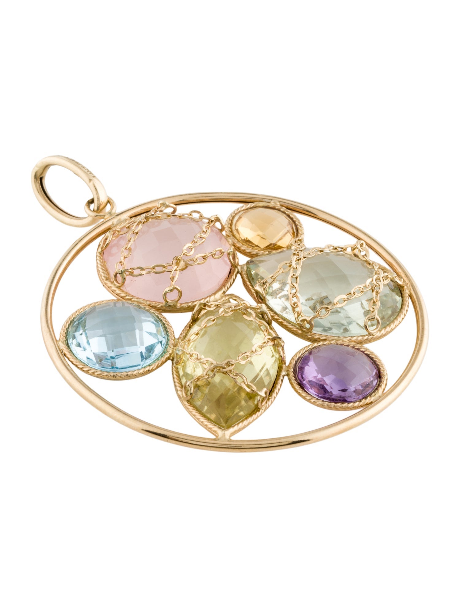 Milor 14K Multistone Pendant