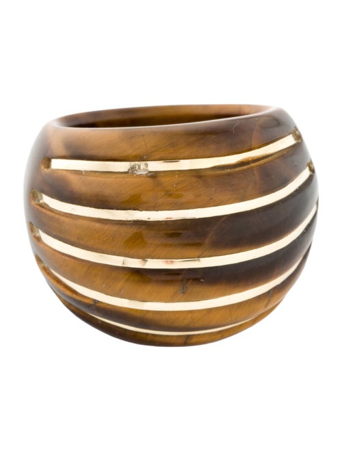 Milor 14K Tiger's Eye Cocktail Ring