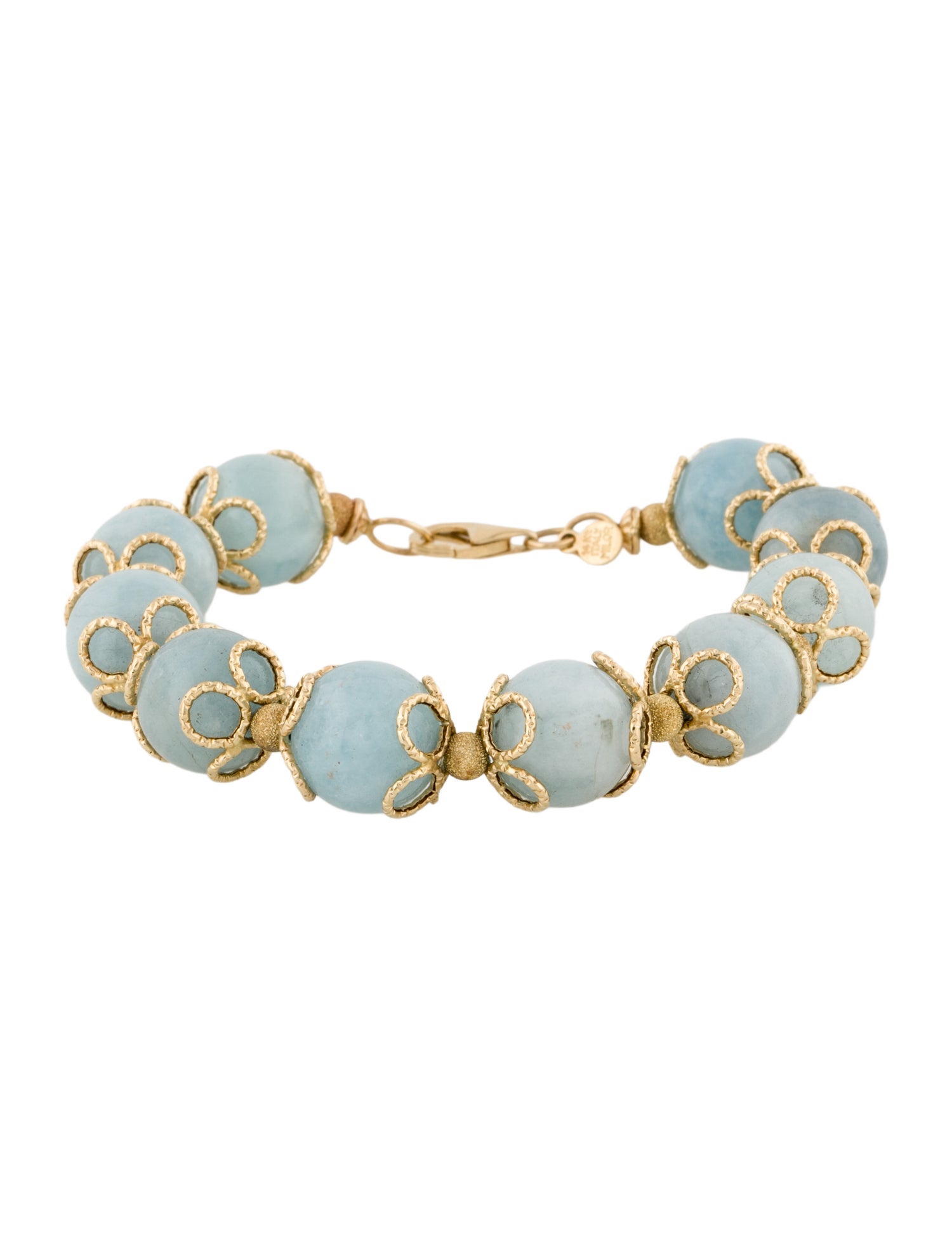Milor 14K Aquamarine Beaded Bracelet