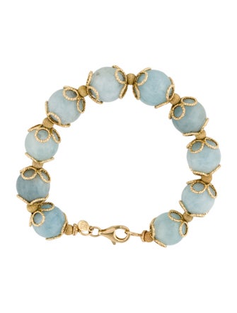 Milor 14K Aquamarine Beaded Bracelet