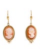 Milor 14K Cameo Drop Earrings