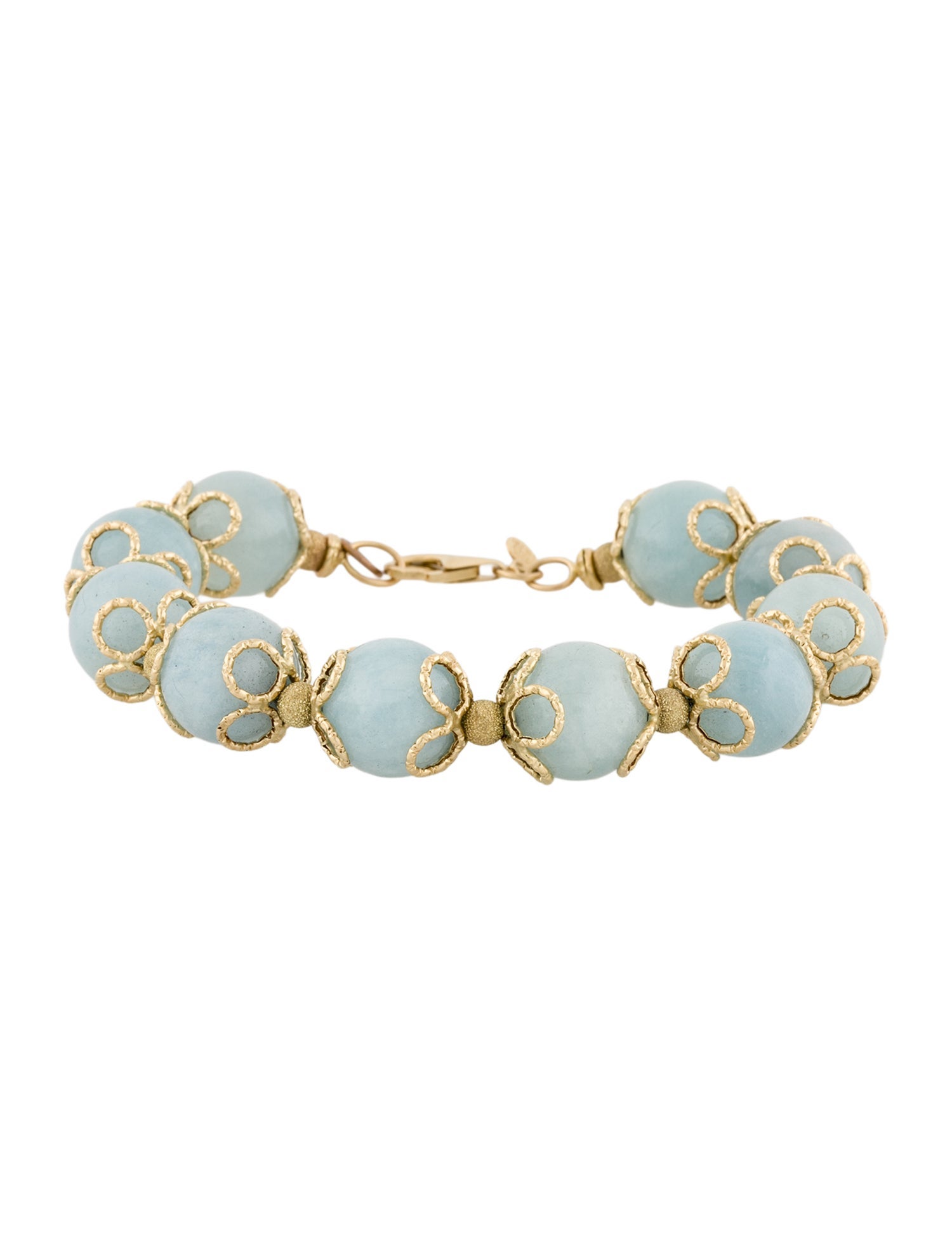 Milor 14K Aquamarine Beaded Bracelet