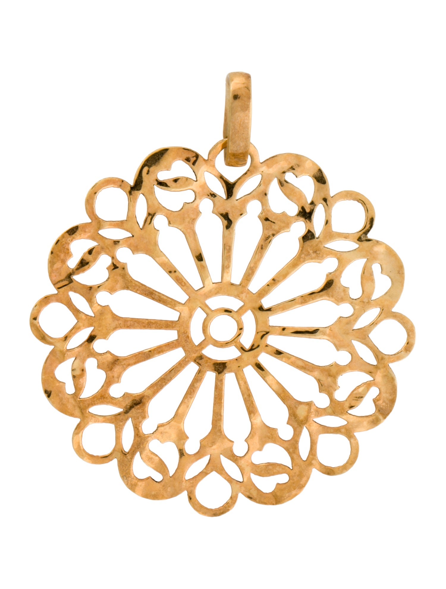 Milor 14K Cutout Medallion Pendant Enhancer