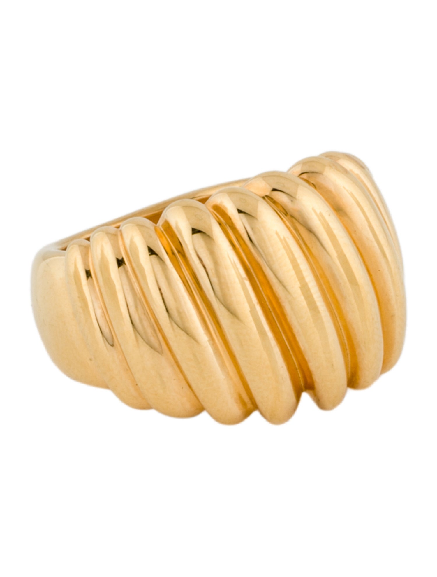 Milor 14K Resin-Filled Ribbed Band