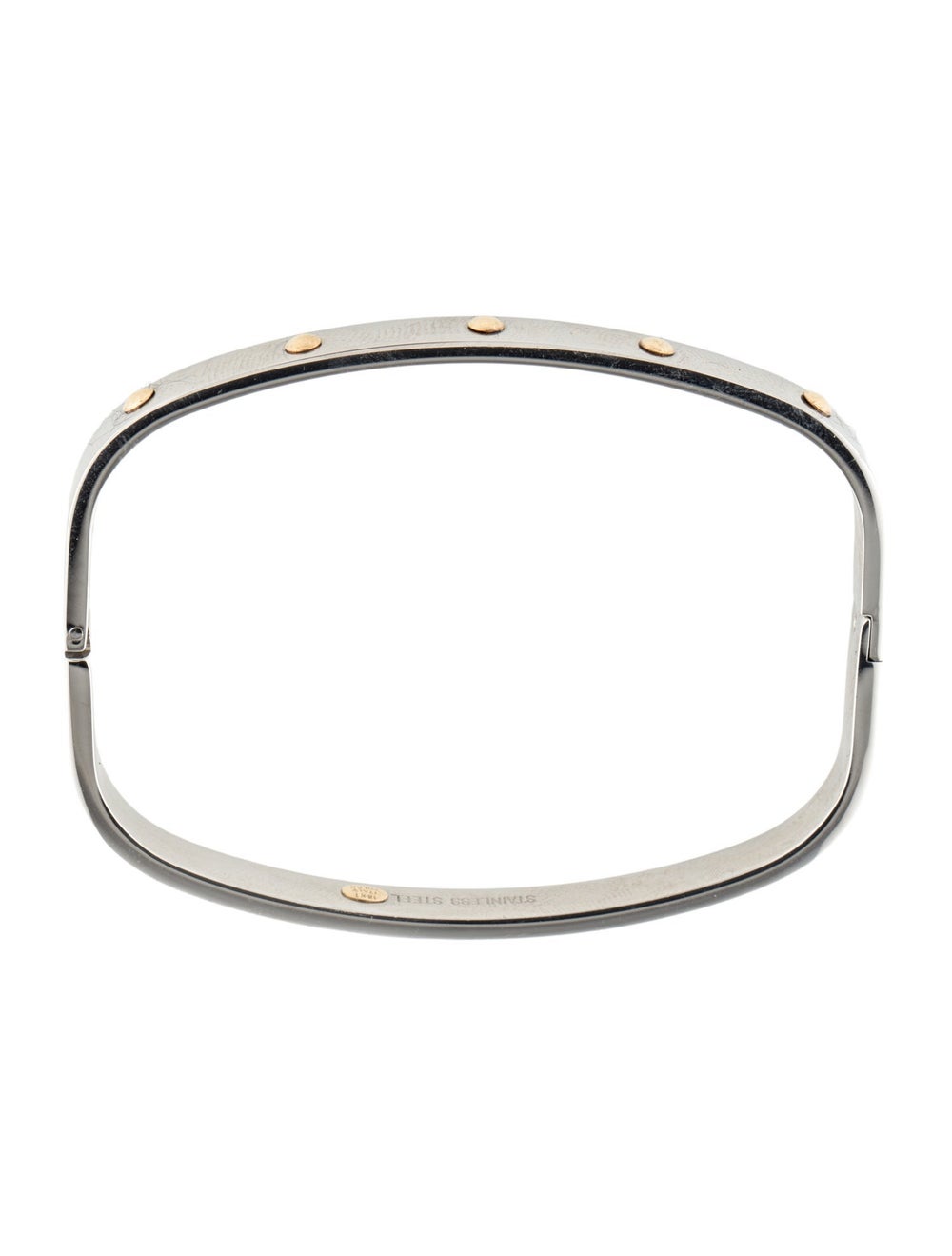 Milor Two-Tone Square Hinged Bangle Bracelet - image 3