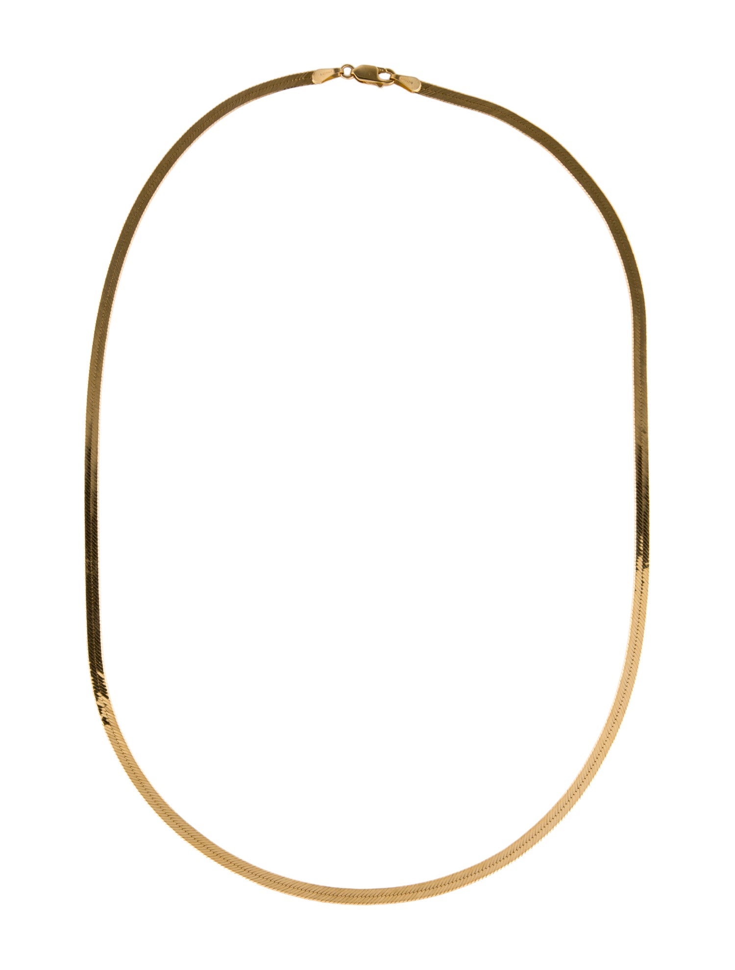 Milor 14K Herringbone Chain Necklace