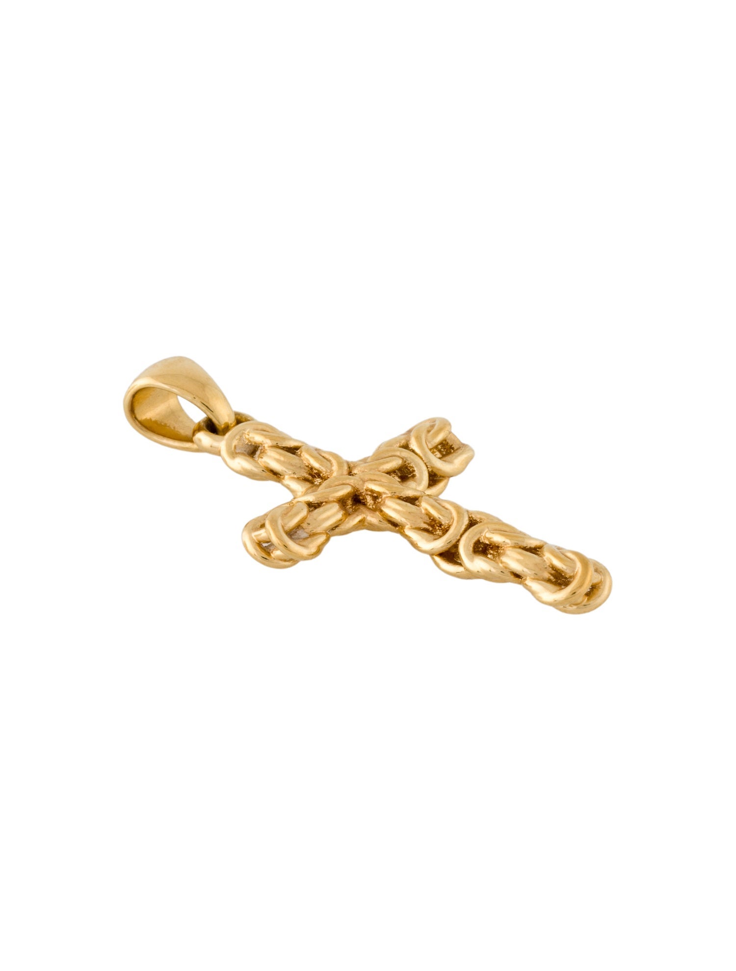 Milor 14K Resin-Filled Textured Cross Pendant