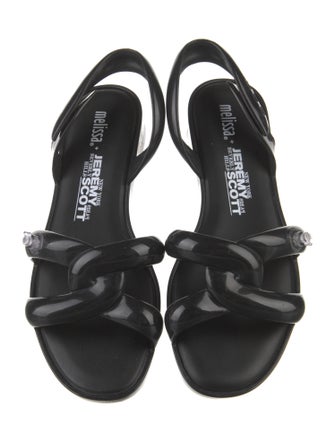 Melissa x Jeremy Scott Rubber Printed Slingback Sandals