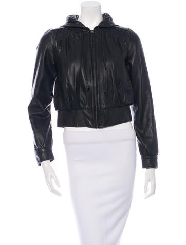 Mike & Chris Leather Hooded Jacket