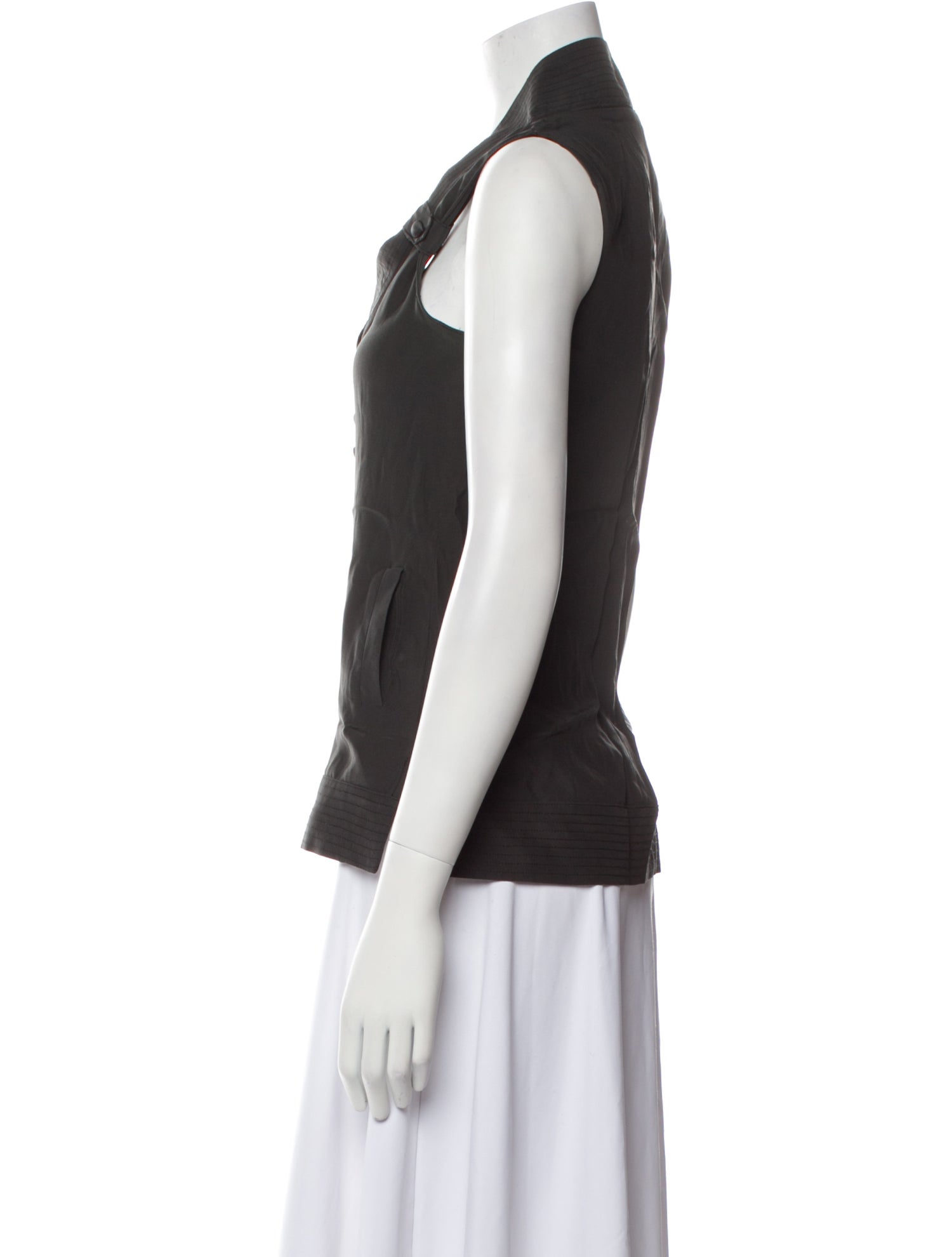 Mike & Chris Silk Square Neckline Top